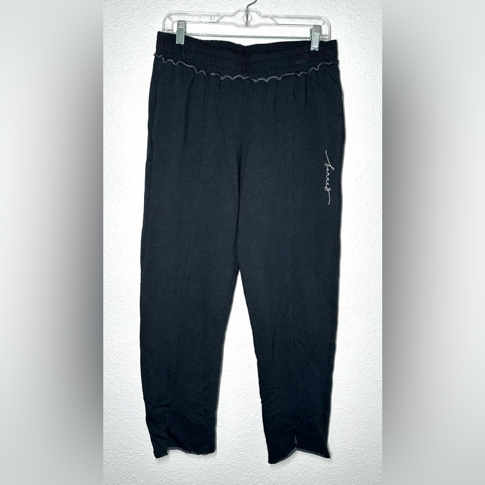 Barre 3 Women’s Sweat Pant Black Raw Hem Size Medium